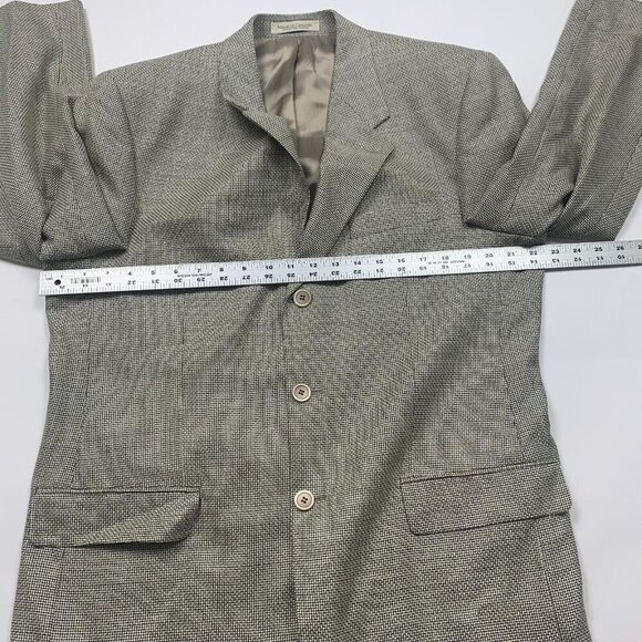 Jacobsons Mens Gray 40 R Sport Coat Notch Lapel Long Sleeve Pockets - Picture 6 of 9